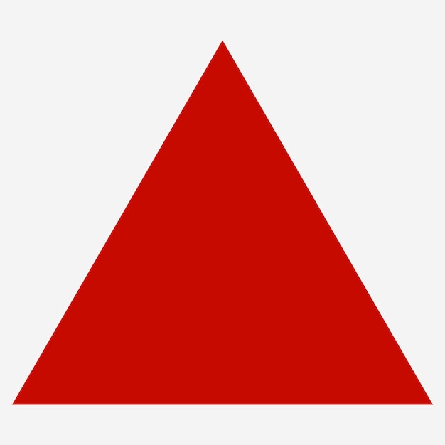 Vettore di forma geometrica del triangolo rosso