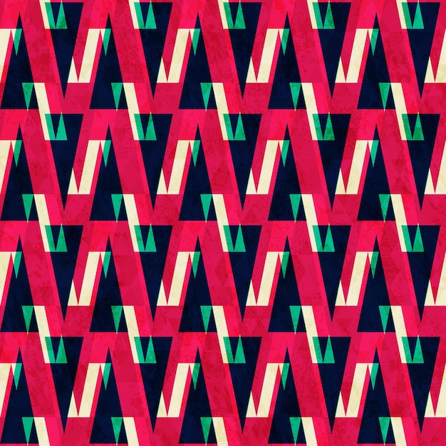 Red triangle seamless pattern