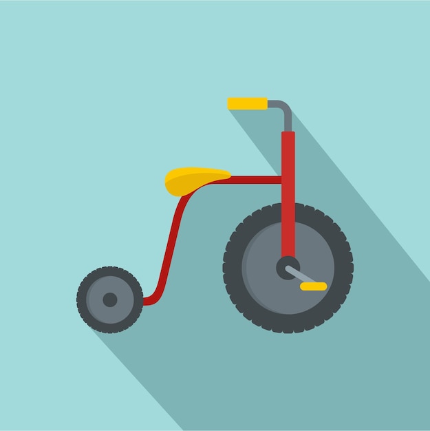 Red tricycle icon Flat illustration of red tricycle vector icon for web design