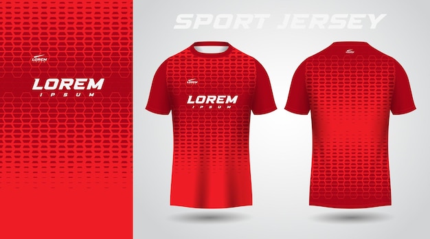 red tshirt sport jersey design