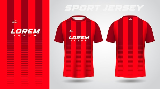 red tshirt sport jersey design