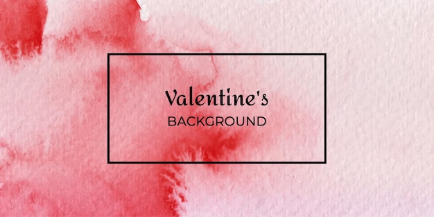 Fondo rosso della bandiera di web dell'acquerello di san valentino