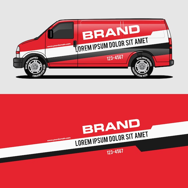 Red Van Wrap Design Wrapping Sticker And Decal