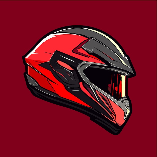 Red vector helmet