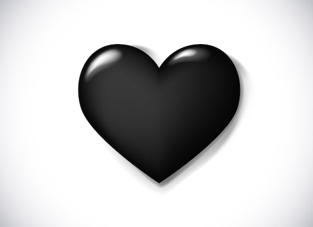 Vector red vector love heart shape three dimensional heart symbol for logo branding