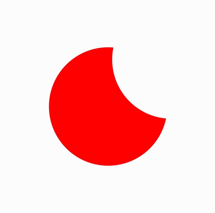 Premium Vector | A red vector moon on white background