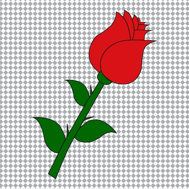 Vector red vector rose