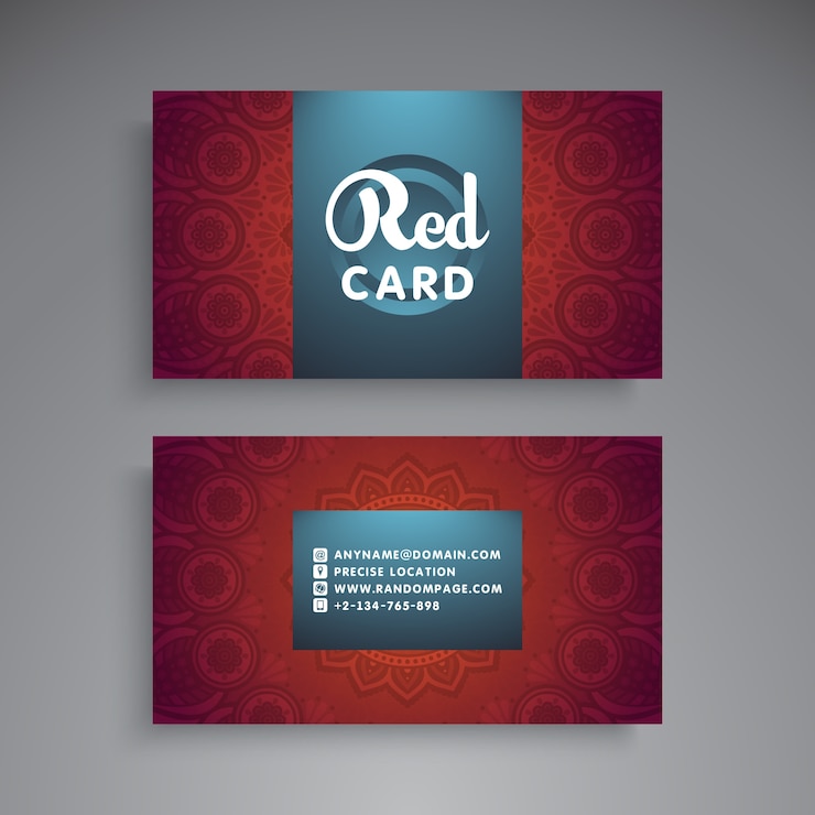 वेक्टर red vintage business card