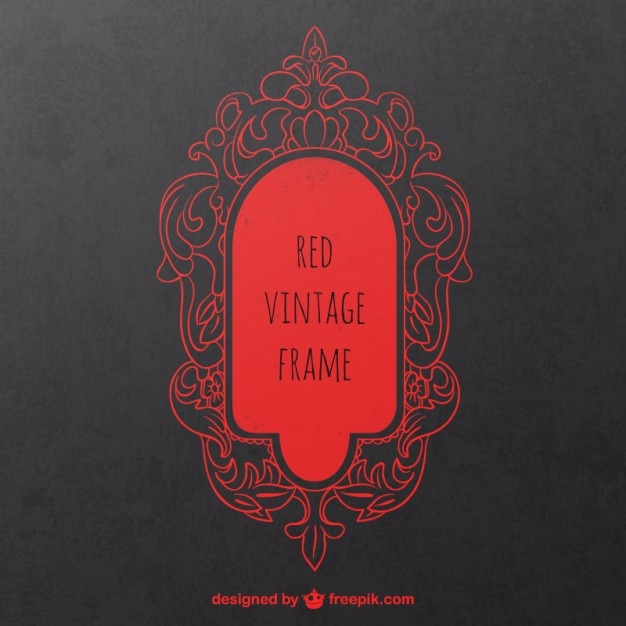 Red vintage frame