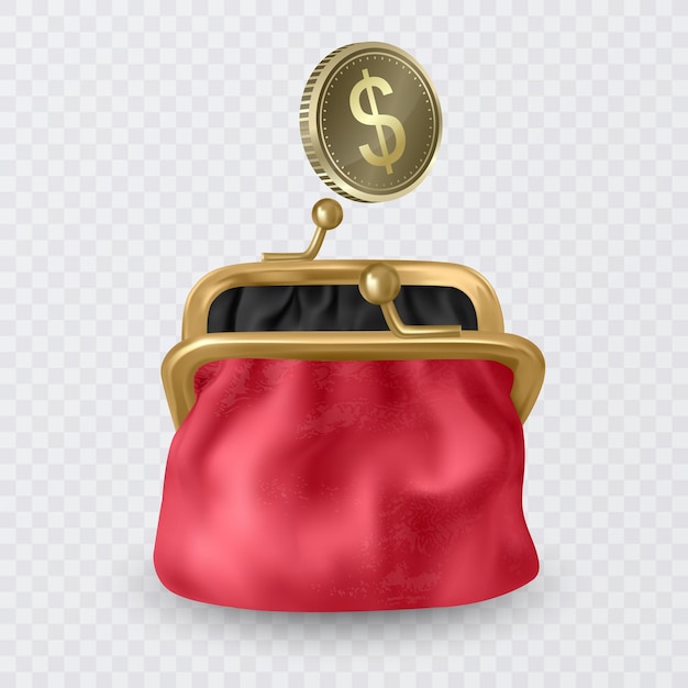 Glamour coin purse Royalty Free Vector Image - VectorStock