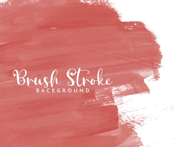 Red watercolor brush stroke design background