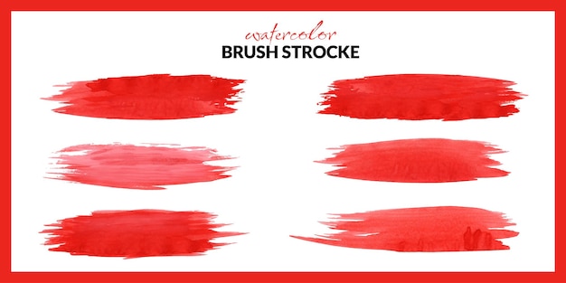 Red watercolor brush stroke new design