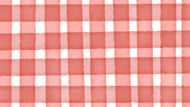 Red watercolor plaid background