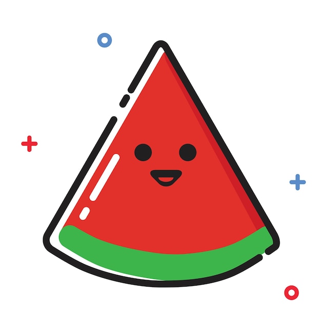 Red Watermelon Cute Illustration