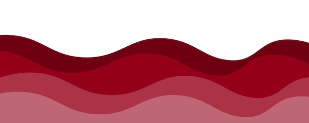 Immagine vettoriale di carta da parati a sfondo a onde rosse illustrazione del design grafico delle onde per sfondo o pres