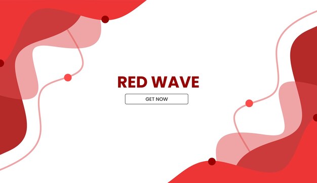 red wave flat illustration elegant background template