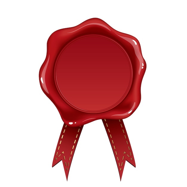 Vector red wax seal