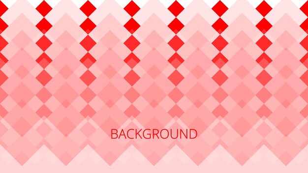 Vector red and white abstract background with halftone rhombus zigzag lines and angles