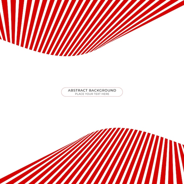 Vector red and white abstract background with lines abstract banner with circular geometric background