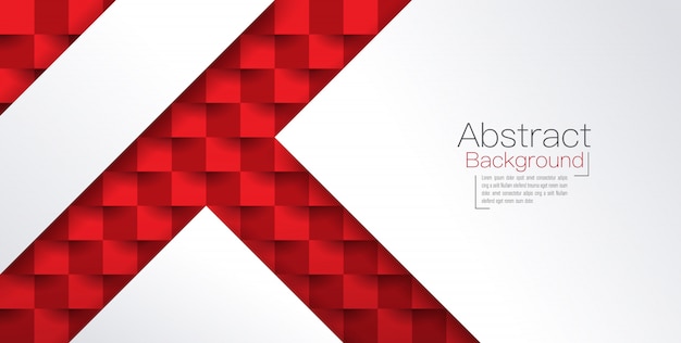 Red and white abstract background