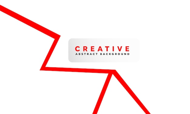 Vector red and white background with a white background that says creative