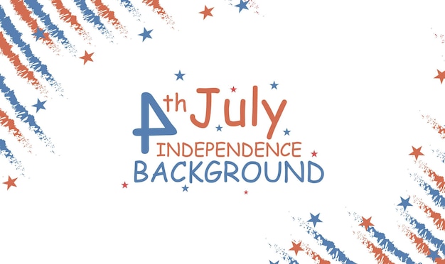 A red white and blue background with the text 4th of july