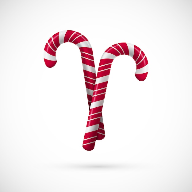 Vector red and white chrisrmas candy