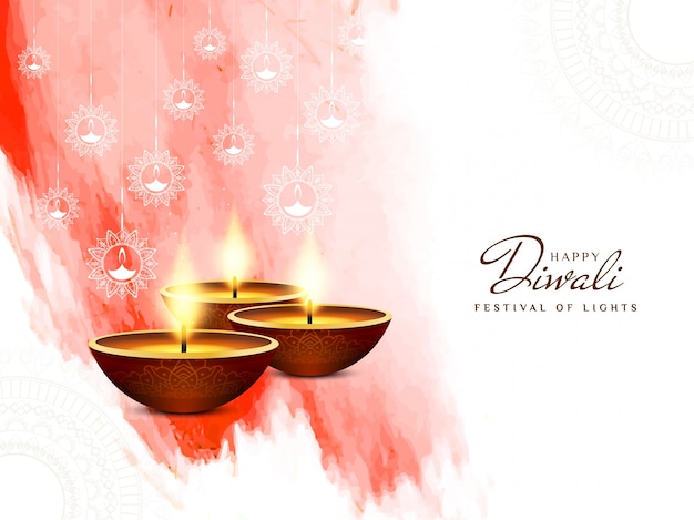 Red and white diwali event design