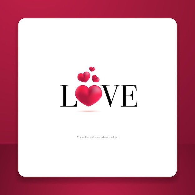 Vector red white happy valentine greeting card background with square size for social media post hearth shape background vector illustration