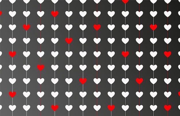 Red and White Hearts Valentine's Day Background