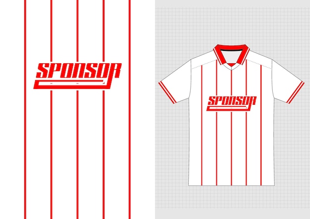A red and white jersey that looks simple and elegant