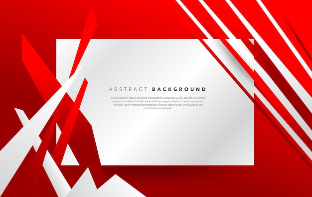 Vector red and white modern abstract background design