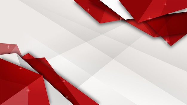 red and white modern abstract polygonal background