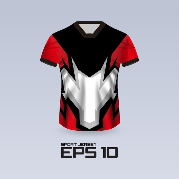 red and white  racing jersey design