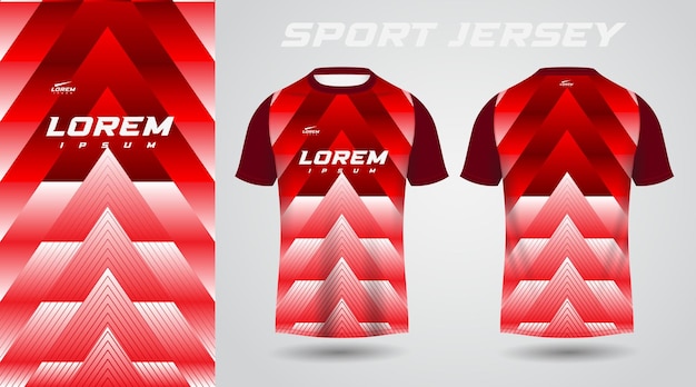 Red white shirt sport jersey design