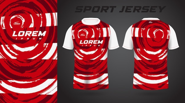 Premium Vector | Red white shirt sport jersey design