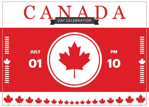 A red and white sign that says canada day celebration on it.