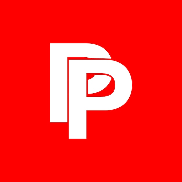 紅色和白色標誌,上面寫著 p