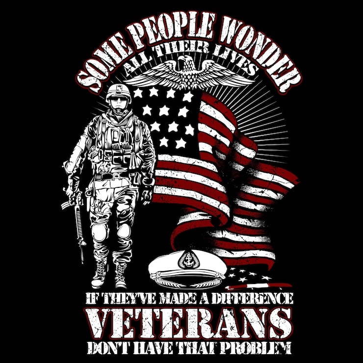 Vector red white veterans it can be used for merchandise digital printing screenprinting or tshirt etc