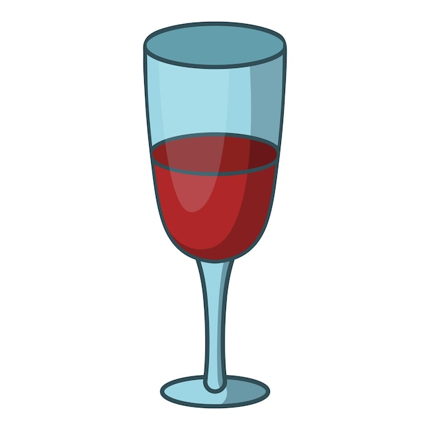 Red wine glass icon Cartoon illustration of red wine glass vector icon for web design