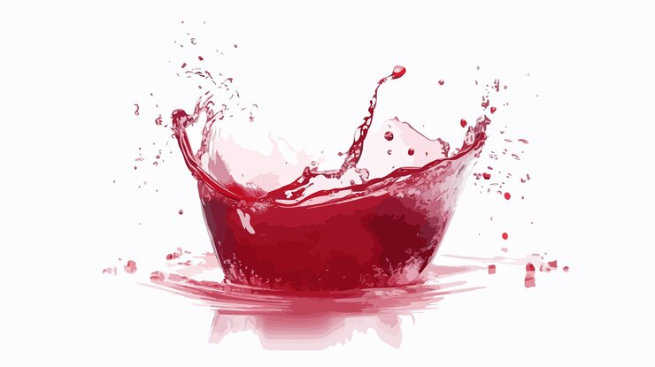 Vector red wine splash
