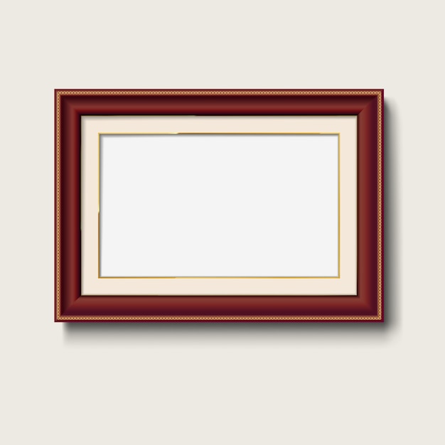 red wood  vintage picture frame 