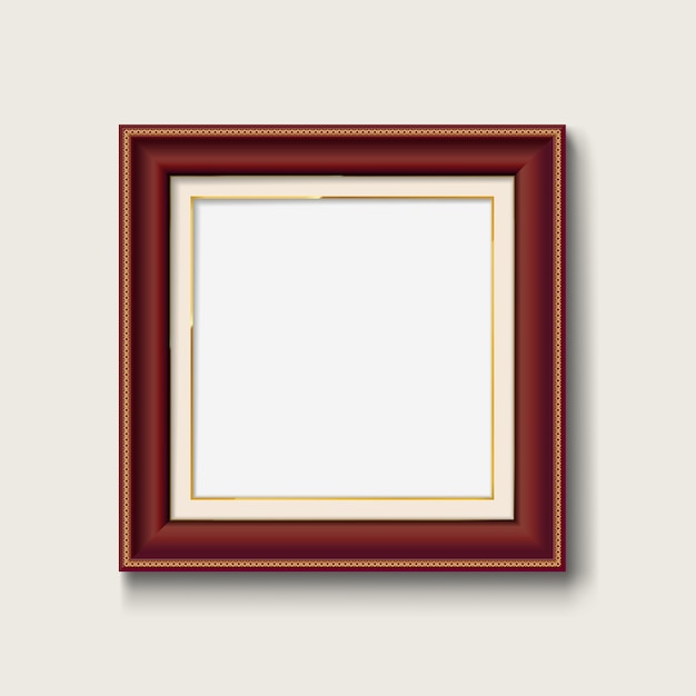  red wood vintage picture frame 