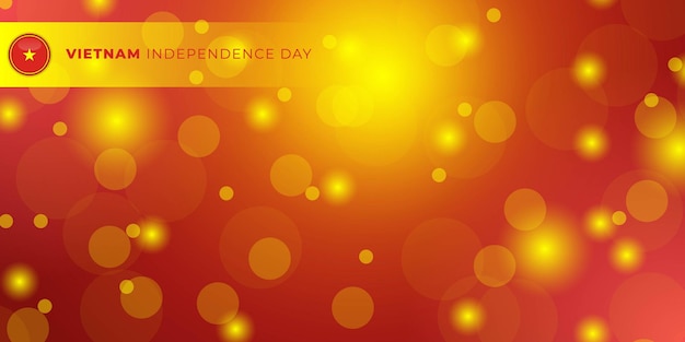 Red yellow background with bokeh design for independence day design