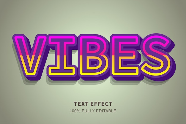 Red yellow on bold purple vibrant text effect, editable text