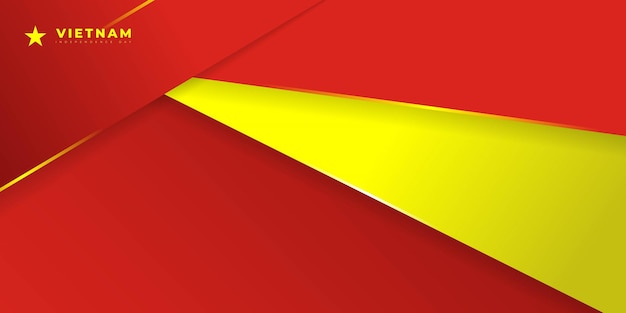 Red yellow geometric background design for vietnam independence day