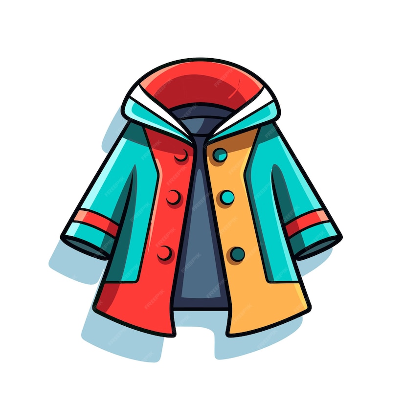 Premium Vector | A red and yellow jacket with a blue and yellow jacket