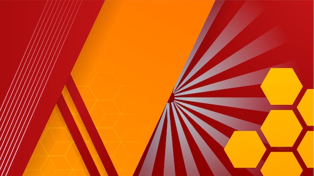 Sfondo astratto rosso giallo e arancione con colore fresco alla moda moderno per il design della presentazione volantino social media copertina banner web banner tecnologico