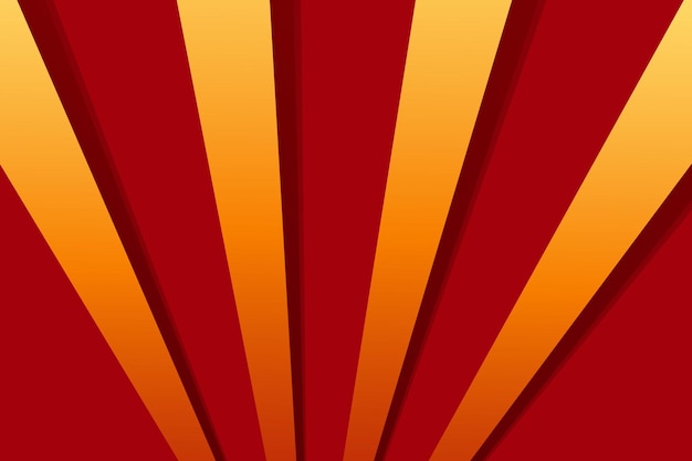 Red and yellow ray sunburst abstract background design vector