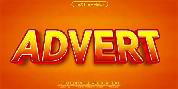 Red and yellow sale advert editable and scalable vector text effect